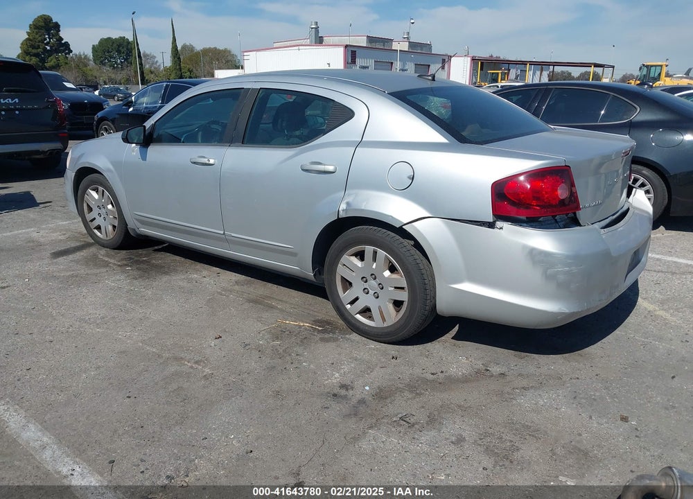 2012 DODGE AVENGER VIN: 1C3CDZAB2CN235291