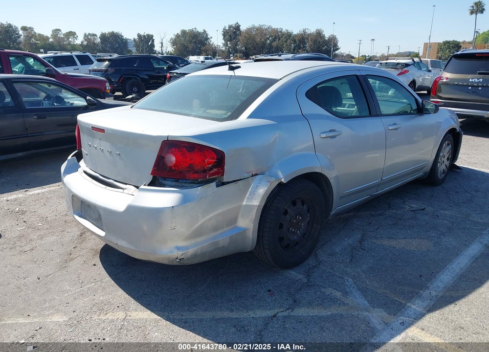 2012 DODGE AVENGER VIN: 1C3CDZAB2CN235291