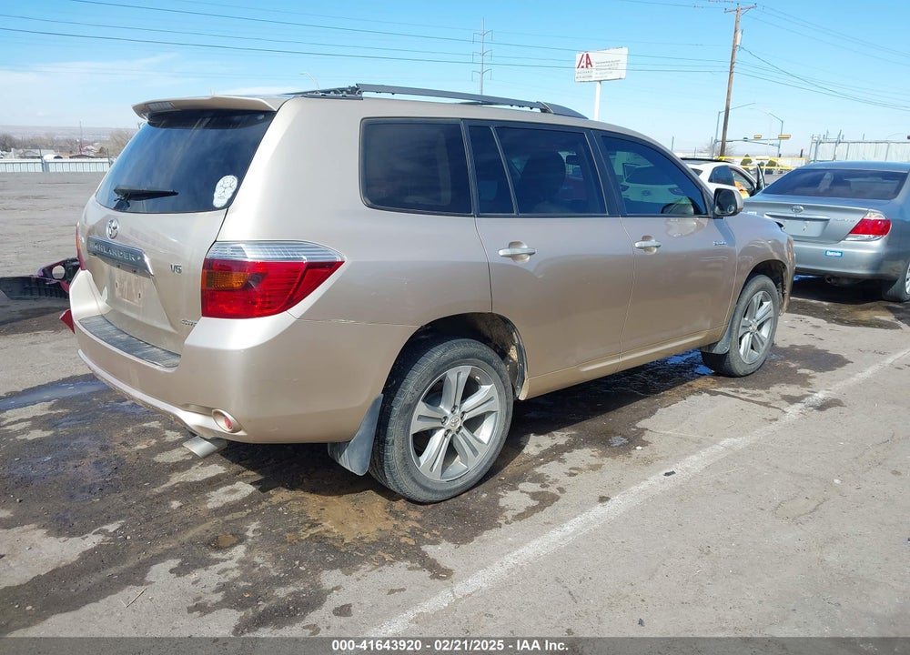 2008 TOYOTA HIGHLANDER SPORT VIN: JTEES43A582008344