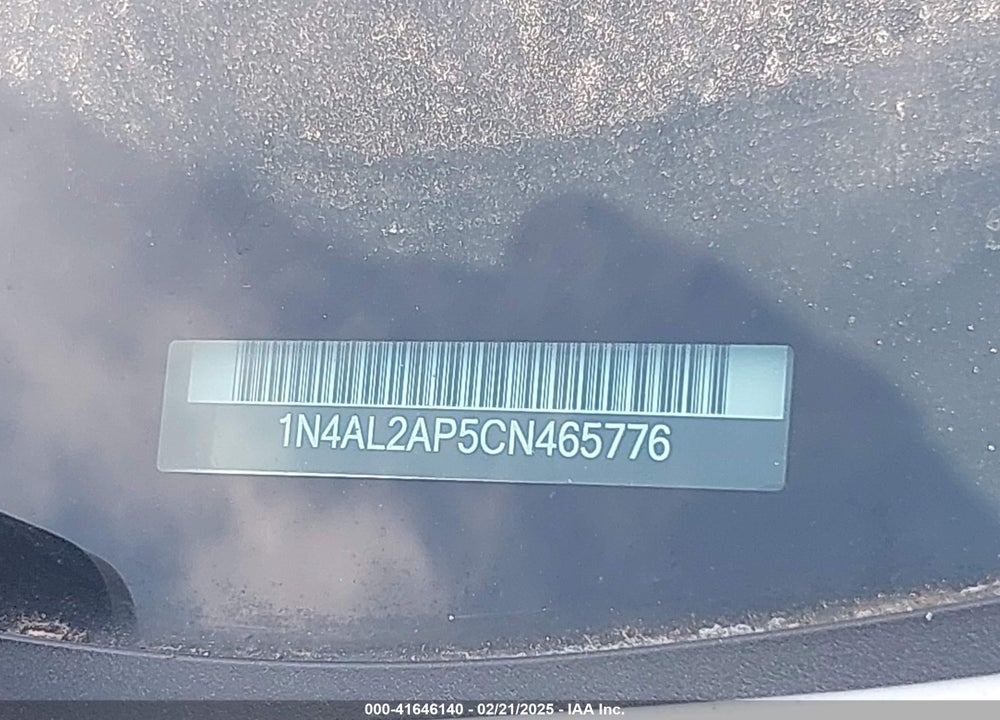 2012 NISSAN ALTIMA 2.5 S VIN: 1N4AL2AP5CN465776