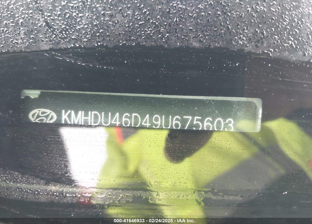 2009 HYUNDAI ELANTRA GLS VIN: KMHDU46D49U675603