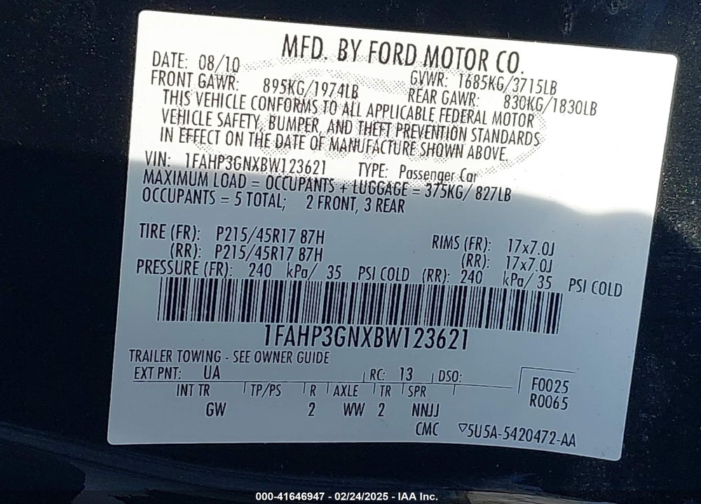 2009 FORD FOCUS SES VIN: 1FAHP36N29W120465