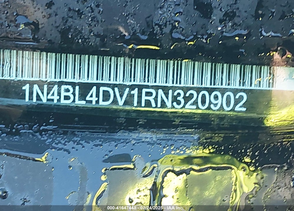 2024 NISSAN ALTIMA SV FWD VIN: 1N4BL4DV1RN320902
