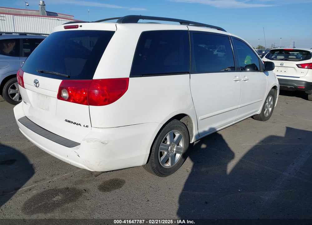 2007 TOYOTA SIENNA LE VIN: 5TDZK23C97S087987