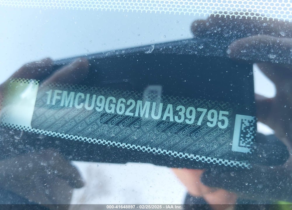 2021 FORD ESCAPE SE VIN: 1FMCU9G62MUA39795