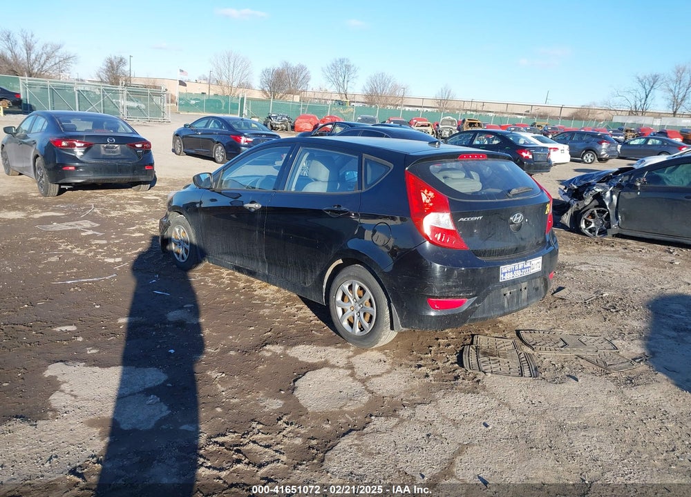 2013 HYUNDAI ACCENT GS VIN: KMHCT5AE3DU087754