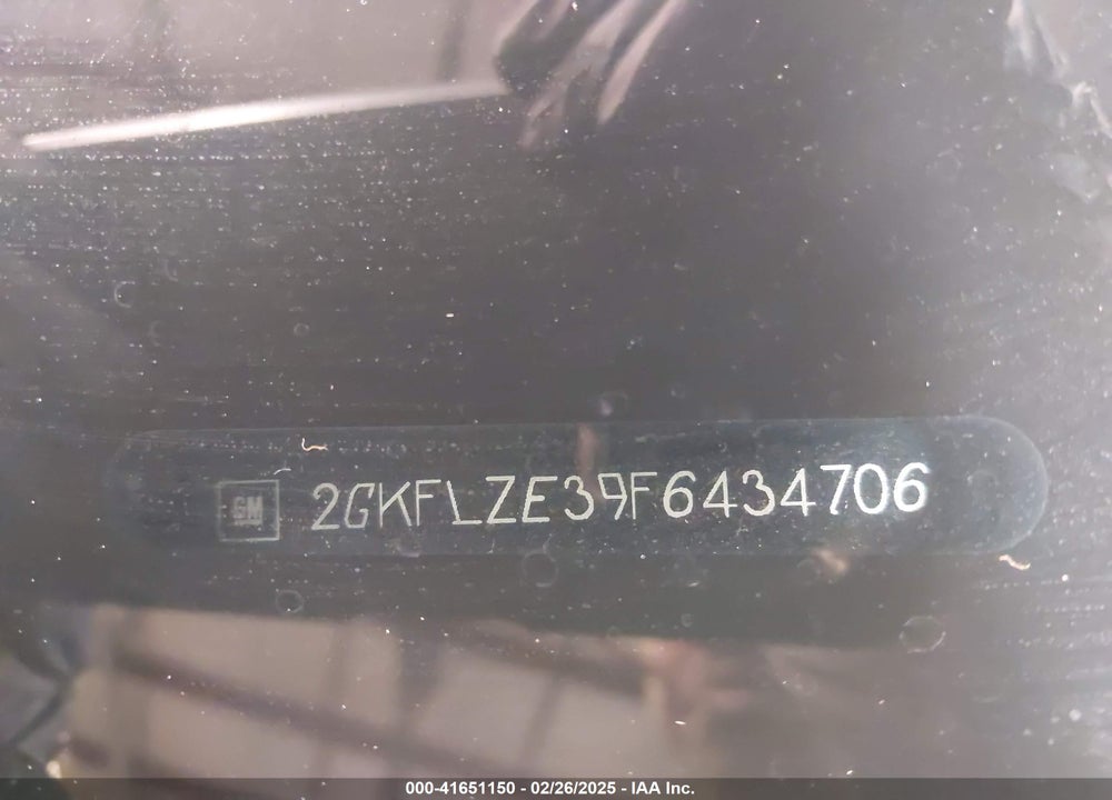 2015 GMC TERRAIN DENALI VIN: 2GKFLZE39F6434706