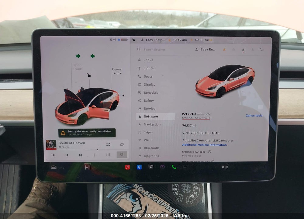 2018 TESLA MODEL 3 LONG RANGE/PERFORMANCE VIN: 5YJ3E1EB5JF094846