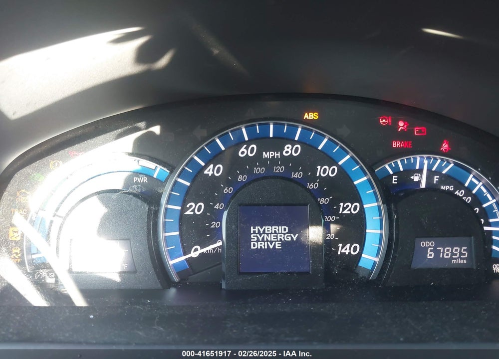 2012 TOYOTA CAMRY HYBRID XLE VIN: 4T1BD1FK5CU038294