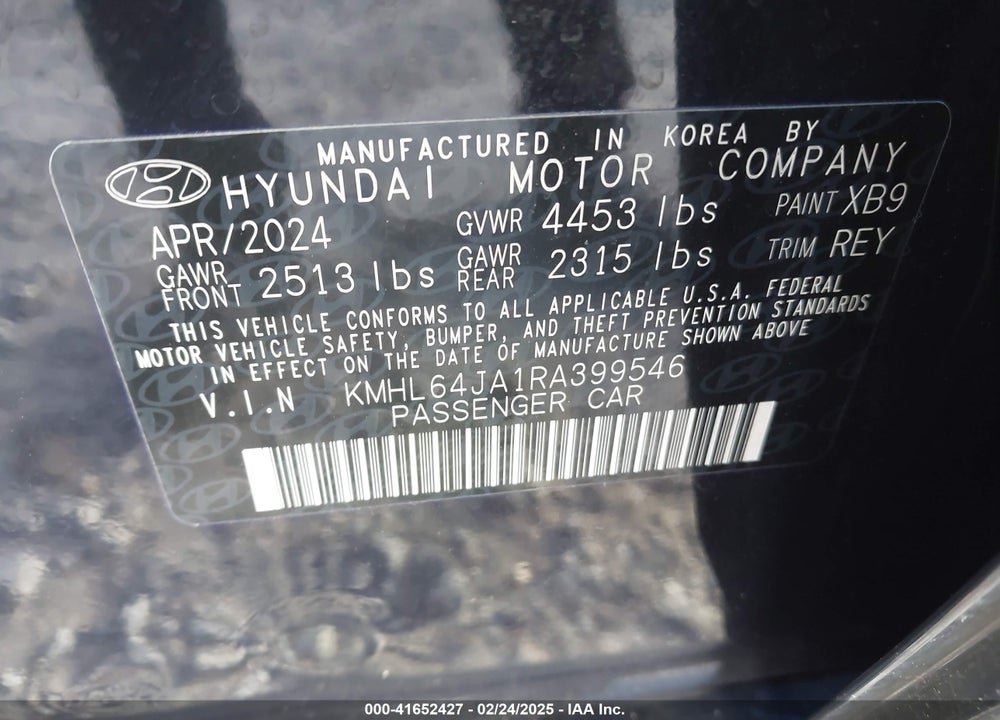 2024 HYUNDAI SONATA VIN: KMHL64JA1RA399546