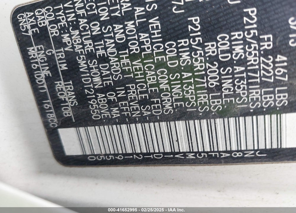 2013 NISSAN JUKE VIN: JN8AF5MV1DT219550