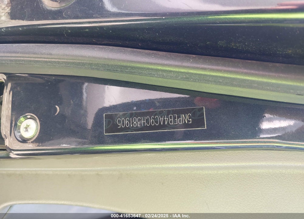 2012 HYUNDAI SONATA GLS VIN: 5NPEB4AC9CH381905