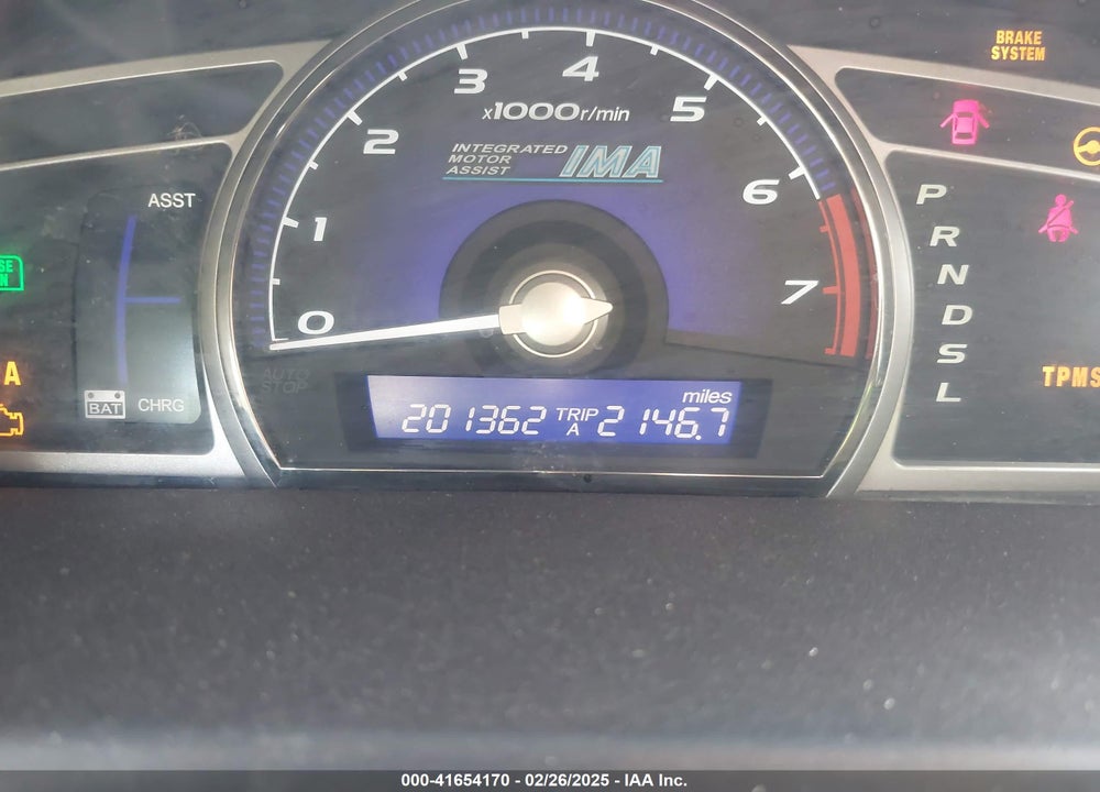 2008 HONDA CIVIC HYBRID VIN: JHMFA36278S014610