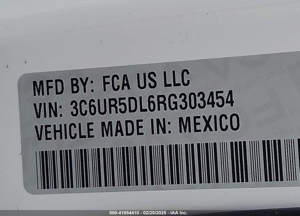 2024 RAM 2500 VIN: 3C6UR5DL6RG303454