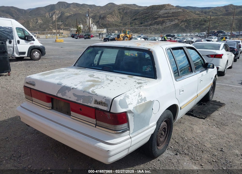 1991 PLYMOUTH ACCLAIM VIN: 1P3XA4634MF582546