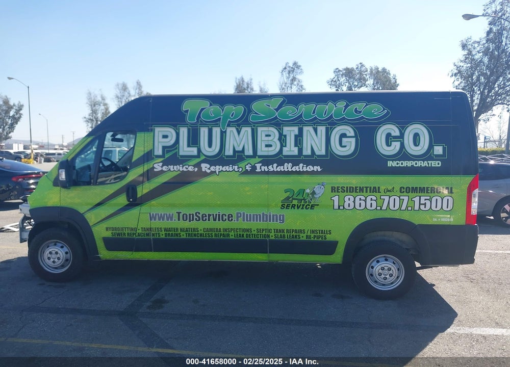 2021 RAM PROMASTER 2500 HIGH ROOF 159 WB VIN: 3C6LRVDG9ME561681