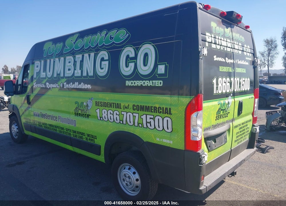 2021 RAM PROMASTER 2500 HIGH ROOF 159 WB VIN: 3C6LRVDG9ME561681