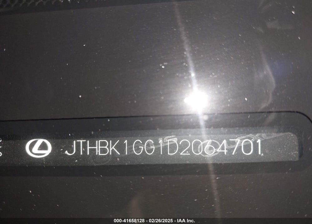 2013 LEXUS ES 350 VIN: JTHBK1GG1D2064701