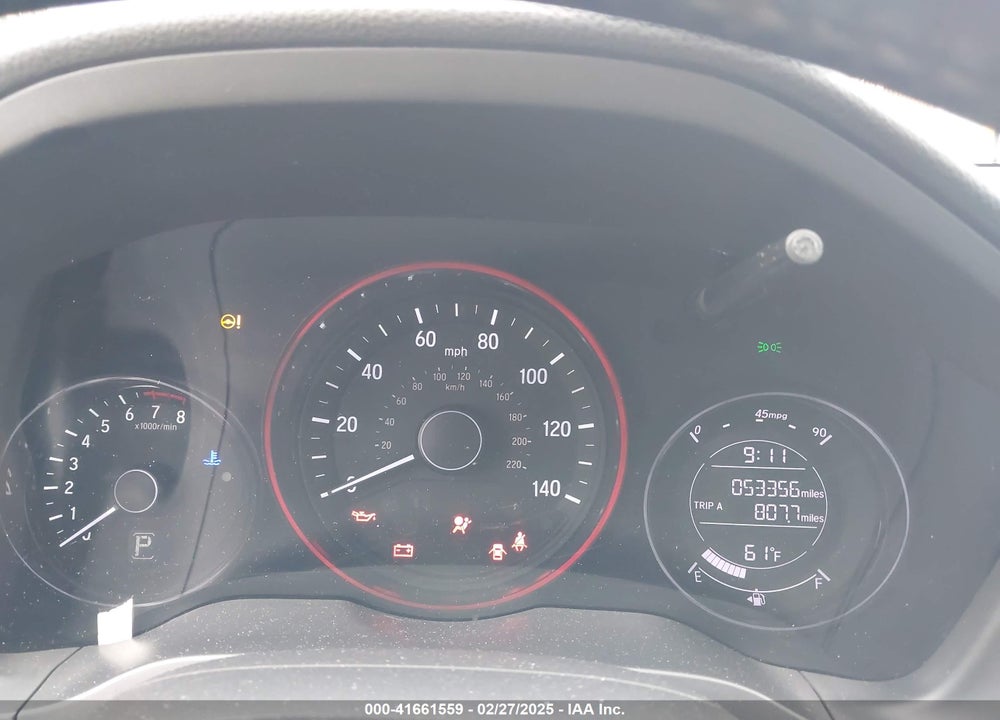 2019 HONDA HR-V VIN: 3CZRU6H16KG716003