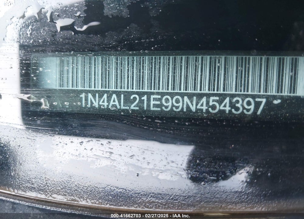 2009 NISSAN ALTIMA VIN: 1N4AL21E99N454397