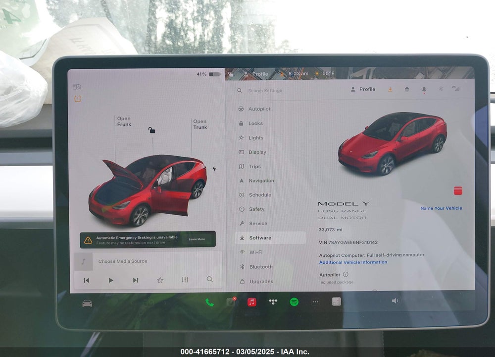 2022 TESLA MODEL Y LONG RANGE DUAL MOTOR ALL-WHEEL DRIVE VIN: 7SAYGAEE6NF310142