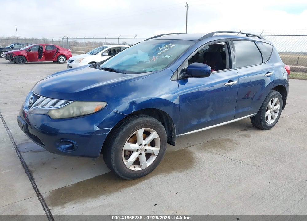 2009 NISSAN MURANO S VIN: JN8AZ18U79W030747