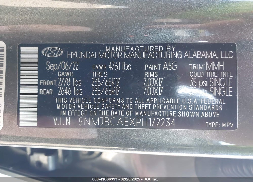 2023 HYUNDAI TUCSON VIN: 5NMJBCAEXPH172234