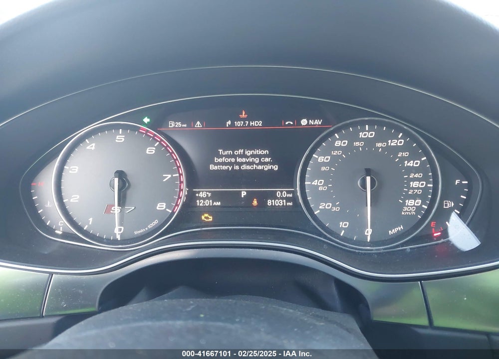 2015 AUDI S7 4.0T VIN: WAUW2AFC9FN013270