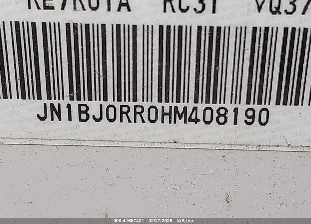 2017 INFINITI QX50 VIN: JN1BJ0RR0HM408190