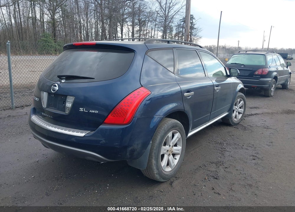 2007 NISSAN MURANO SL VIN: JN8AZ08W27W656232