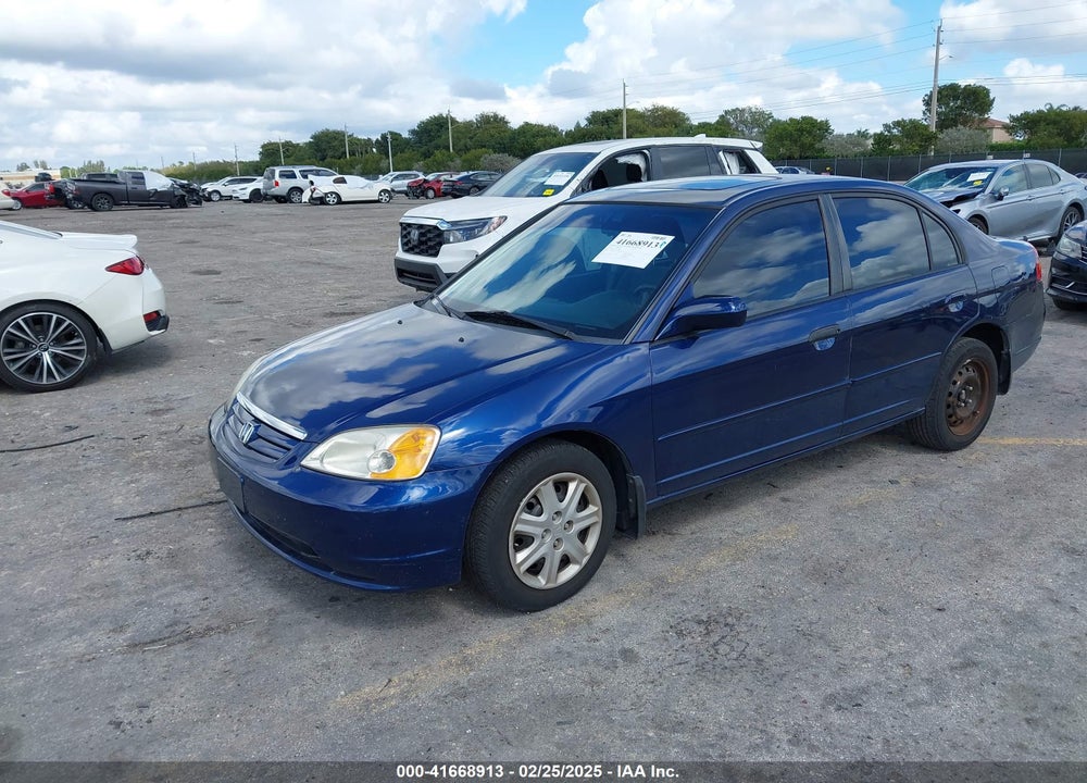 2003 HONDA CIVIC EX VIN: 1HGES26763L019785