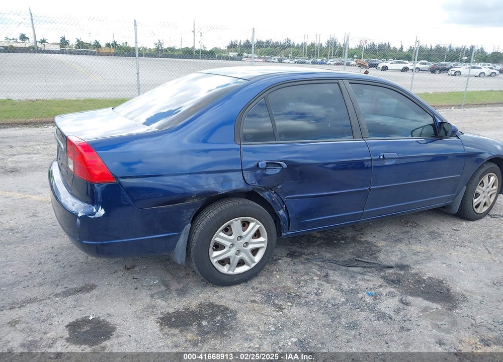 2003 HONDA CIVIC EX VIN: 1HGES26763L019785