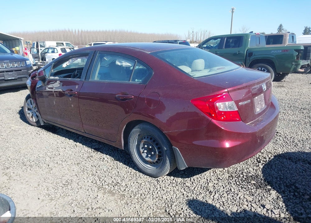 2012 HONDA CIVIC VIN: 19XFB2F54CE355767