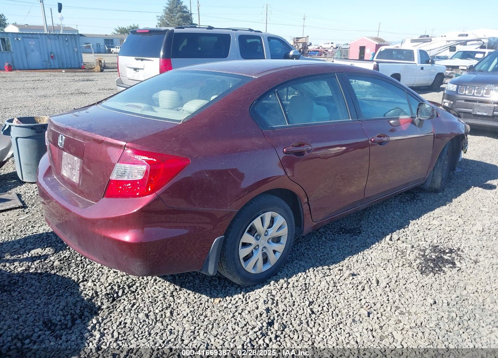 2012 HONDA CIVIC VIN: 19XFB2F54CE355767