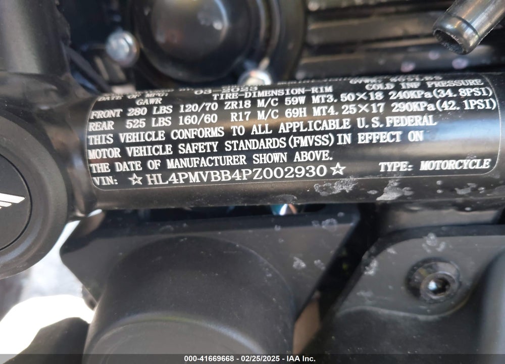 2023 MOTO MARINI SEIEMMEZZEO VIN: HL4PMVBB4PZ002930