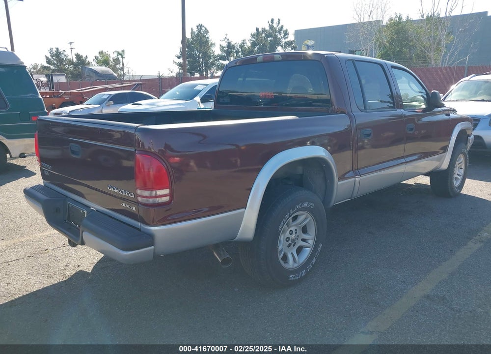 2002 DODGE DAKOTA SLT VIN: 1B7HG48Z52S605390
