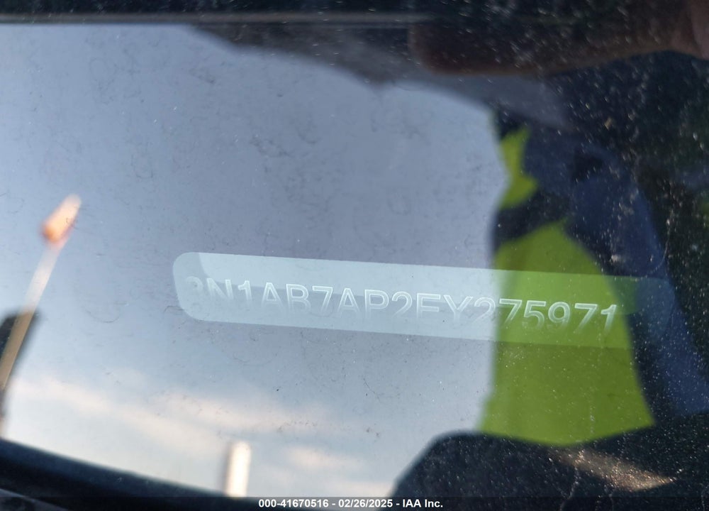 2014 NISSAN SENTRA VIN: 3N1AB7AP2EY275971