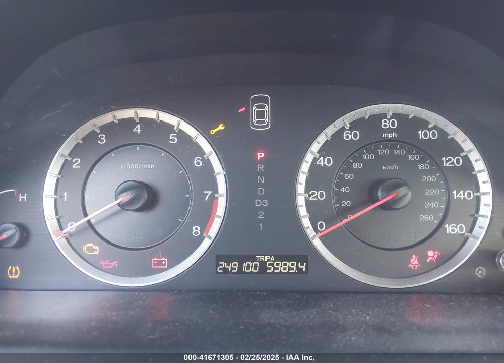 2009 HONDA ACCORD 2.4 EX VIN: 1HGCS127X9A016349