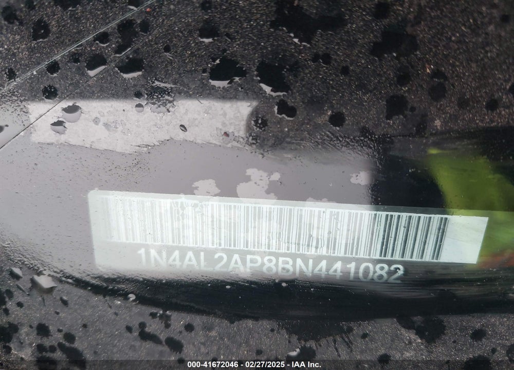 2011 NISSAN ALTIMA VIN: 1N4AL2AP8BN441082