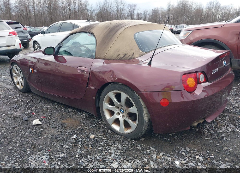 2004 BMW Z4 2.5I VIN: 4USBT33544LS50607