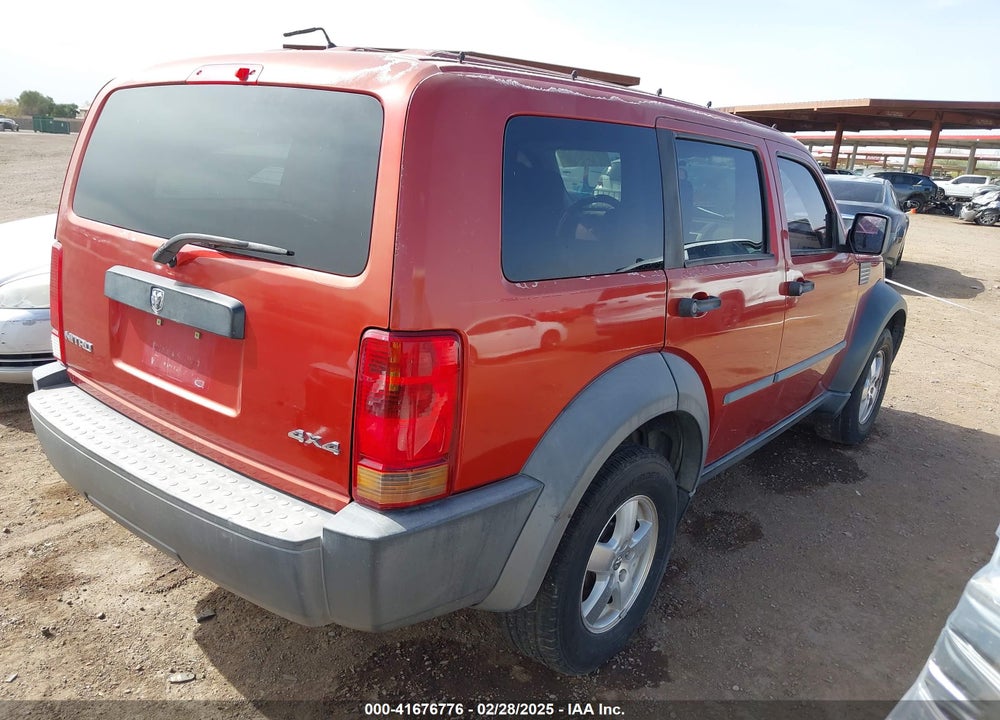 2007 DODGE NITRO SXT VIN: 1D8GU28K37W728795