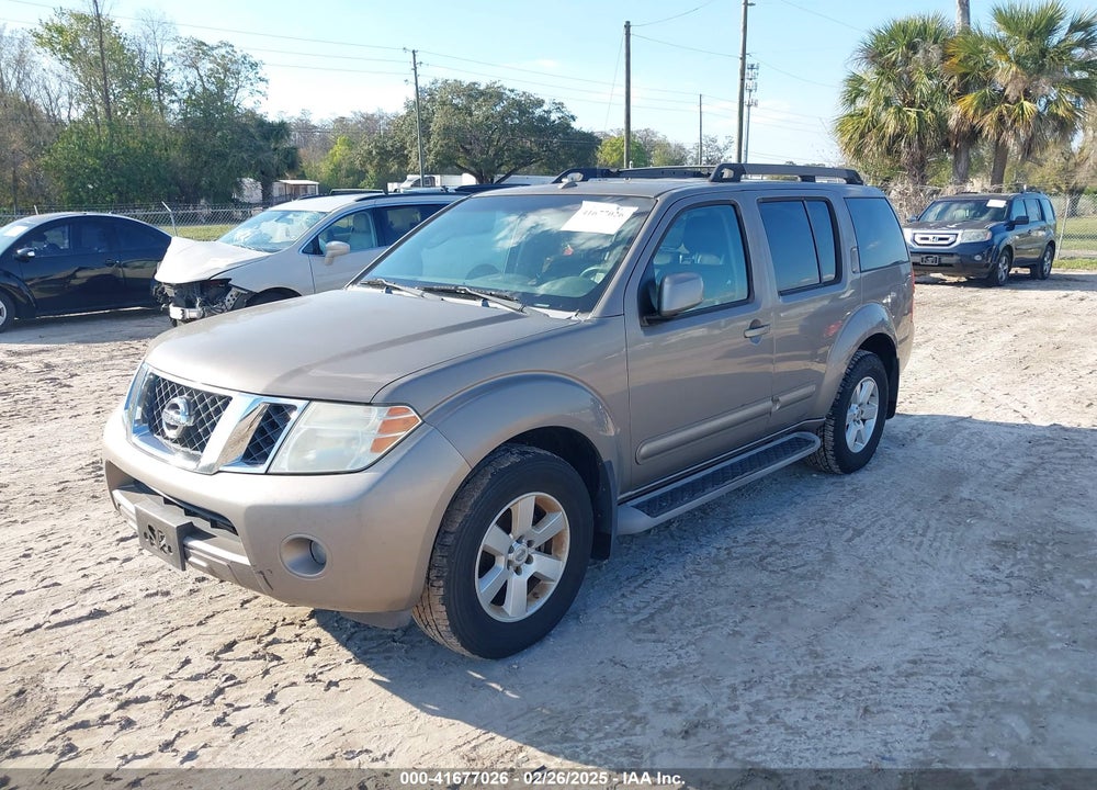 2008 NISSAN PATHFINDER SE VIN: 5N1AR18U08C628976
