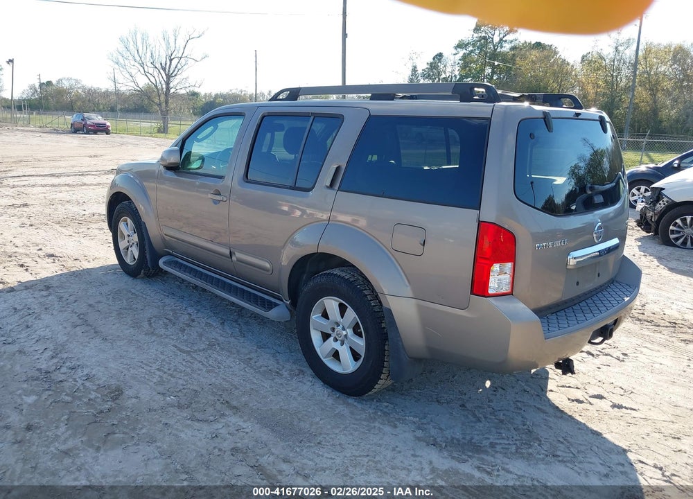2008 NISSAN PATHFINDER SE VIN: 5N1AR18U08C628976