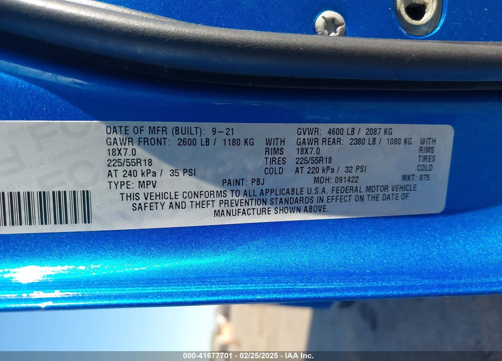 2021 JEEP COMPASS VIN: 3C4NJDBB7MT592742