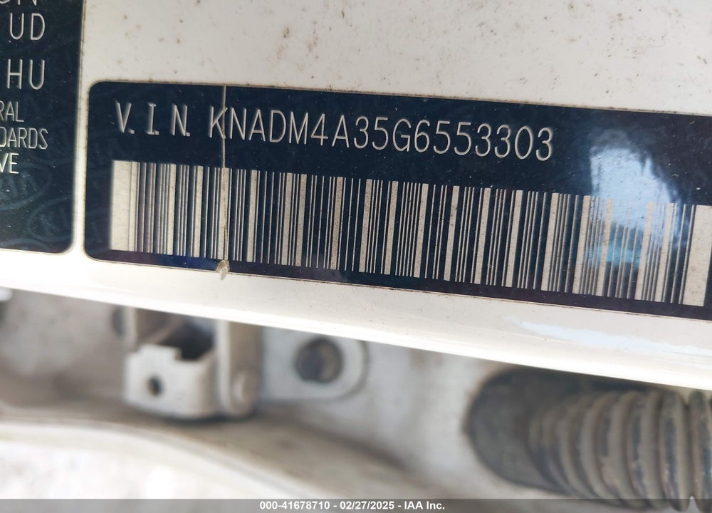 2016 KIA RIO LX VIN: KNADM4A35G6553303