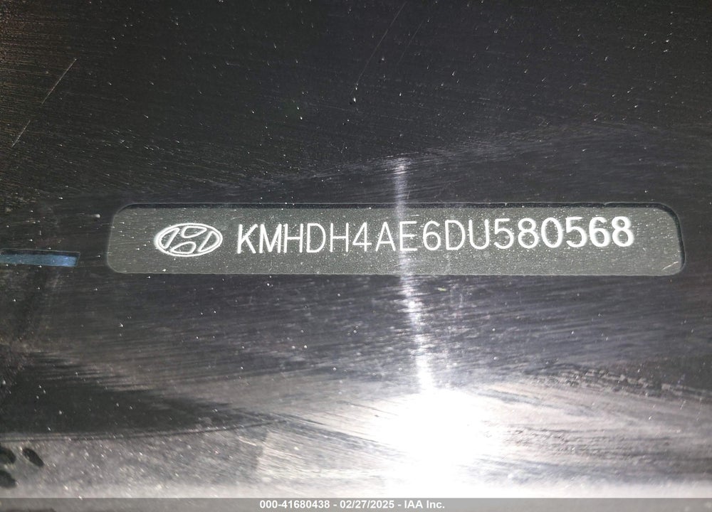 2013 HYUNDAI ELANTRA VIN: KMHDH4AE6DU580568