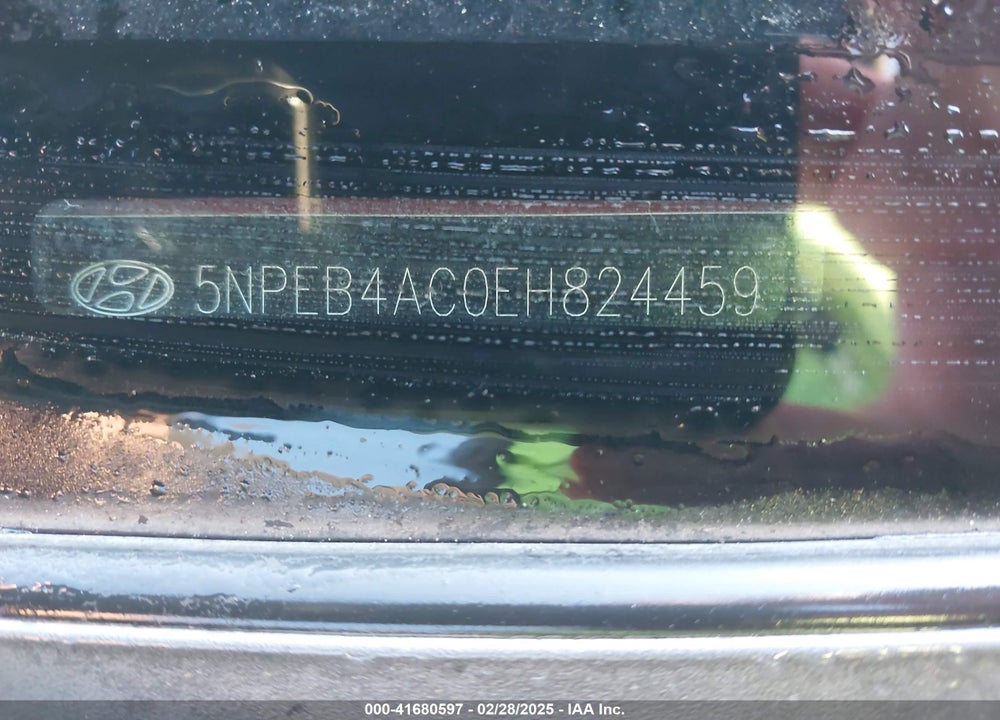 2014 HYUNDAI SONATA VIN: 5NPEB4AC0EH824459
