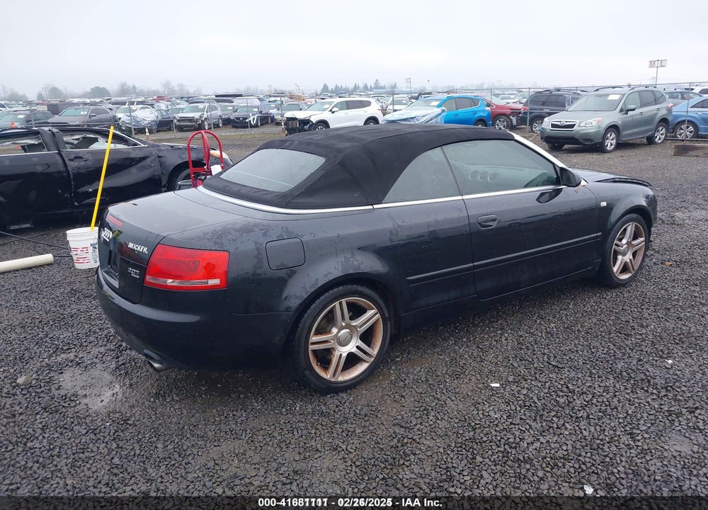 2007 AUDI A4 2.0T VIN: WAUDF48H47K032043