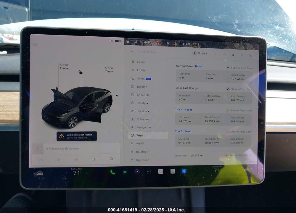 2021 TESLA MODEL Y VIN: 5YJYGDEE5MF297624