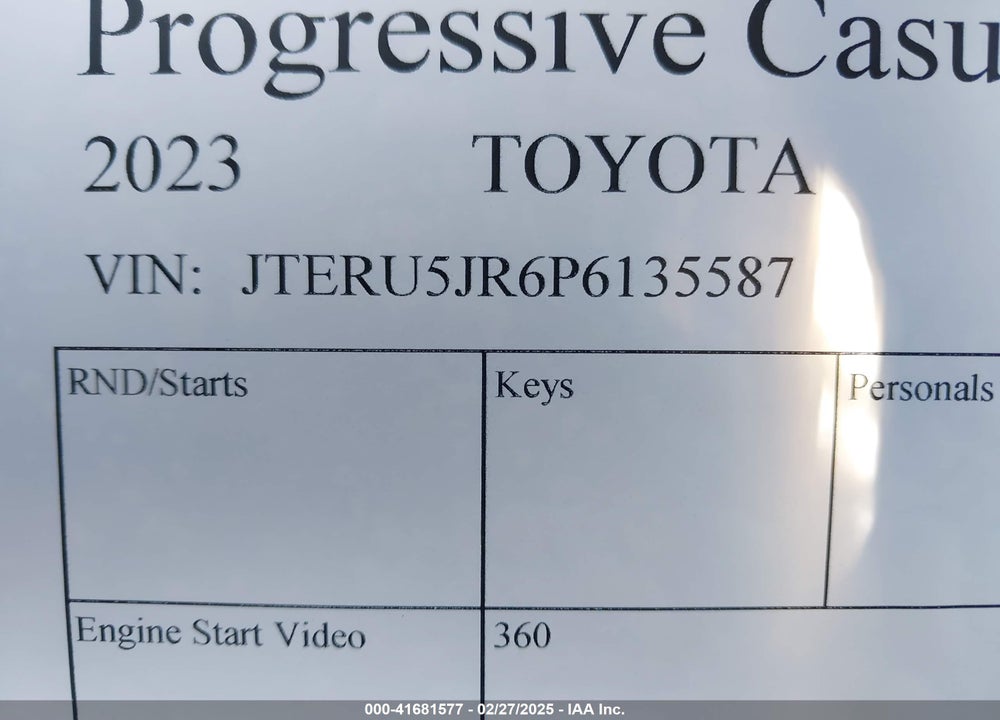 2023 TOYOTA 4RUNNER TRD OFF ROAD PREMIUM VIN: JTERU5JR6P6135587
